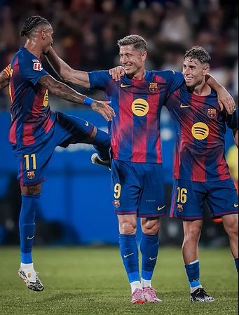 Les trois auteurs de doublés pour le Barça