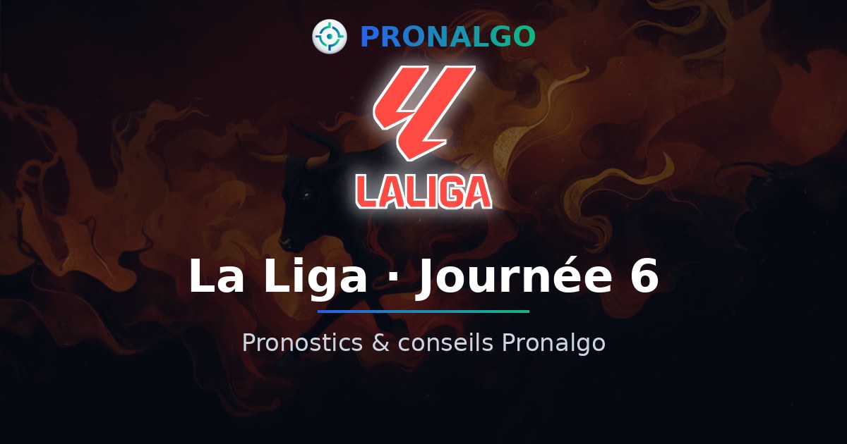 La Liga journée 6 : le programme, les probabilités et les conseils du modèle (jeudi 3 septembre)