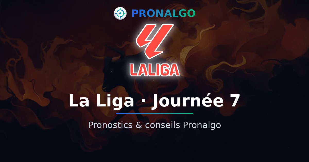 La Liga journée 7 : le programme, les probabilités et les conseils du modèle (vendredi 18 septembre)