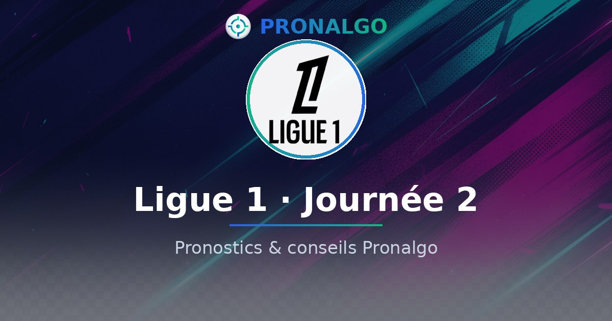 Ligue 1 journée 2 : le programme, les probabilités et les conseils du modèle (vendredi 28 août)