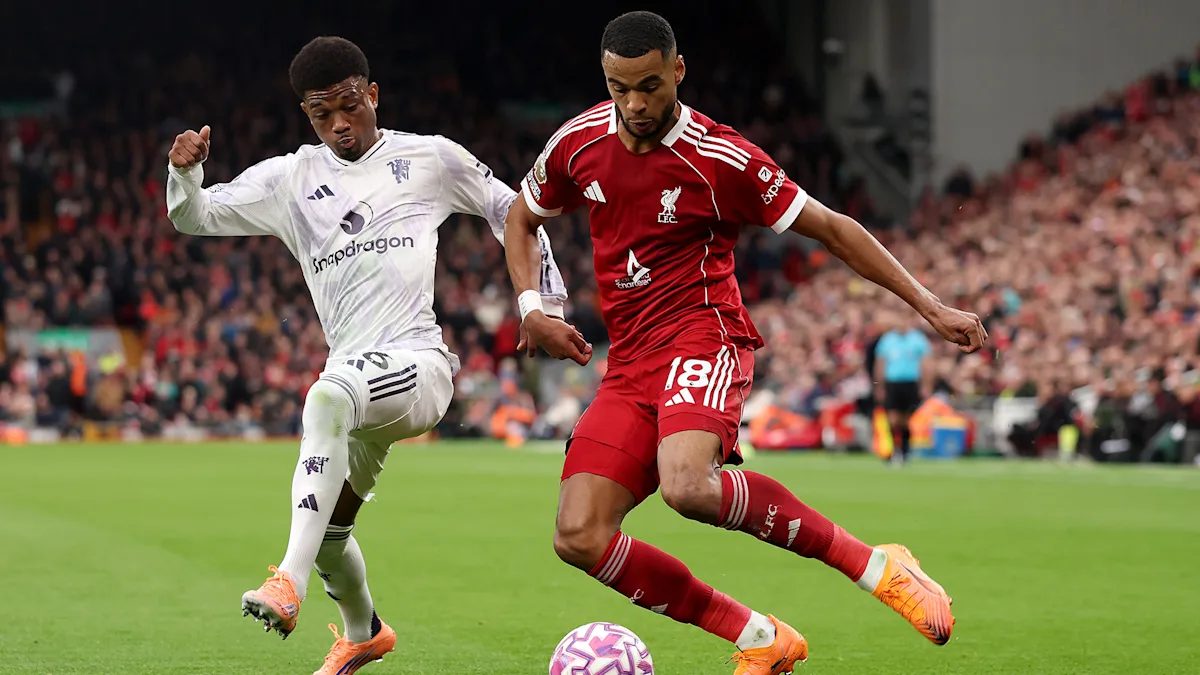 La défense de Manchester United face à Liverpool